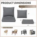 Chair Cushions, 23 x 20 in, Set of 4, Grey: view 2