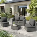Chair Cushions, 23 x 20 in, Set of 4, Grey: view 3