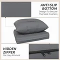 Chair Cushions, 23 x 20 in, Set of 4, Grey: view 5