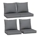 Amopatio grey outdoor chair cushions, 23 by 20 by 4 inches, set of 4 seat cushions