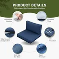 L-Shaped Sectional Cushions, 25.6 x 25.6 in, 9 Pieces: view 6