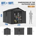 8 x 10 ft Resin Storage Shed: view 2