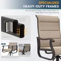 Swivel Rocker Chairs, Set of 2, Padded, Brown: view 6