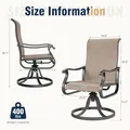 Swivel Rocker Dining Chairs, Set of 4, Brown: view 3