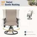 Swivel Rocker Dining Chairs, Set of 4, Brown: view 4